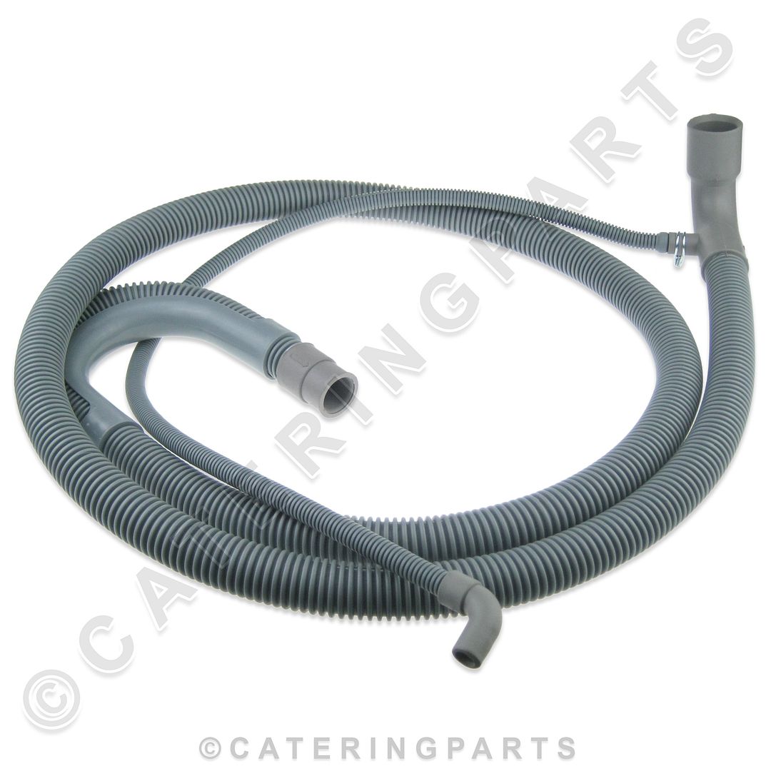 049878 ELECTROLUX DISHWASHER GREY FLEXIBLE DRAIN HOSE & OVERFLOW PIPE 2